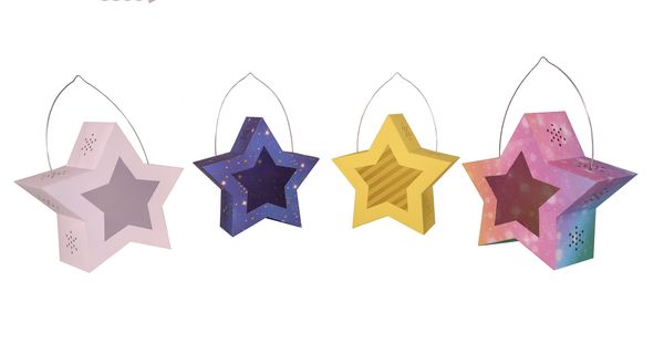 Laternen-Bastelset Twinkle Star, Farbe wählbar, Ø19 cm, 1 Set