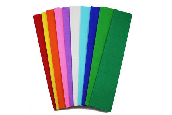 Krepp-Papier, Mischpackung, 1x10 Farben