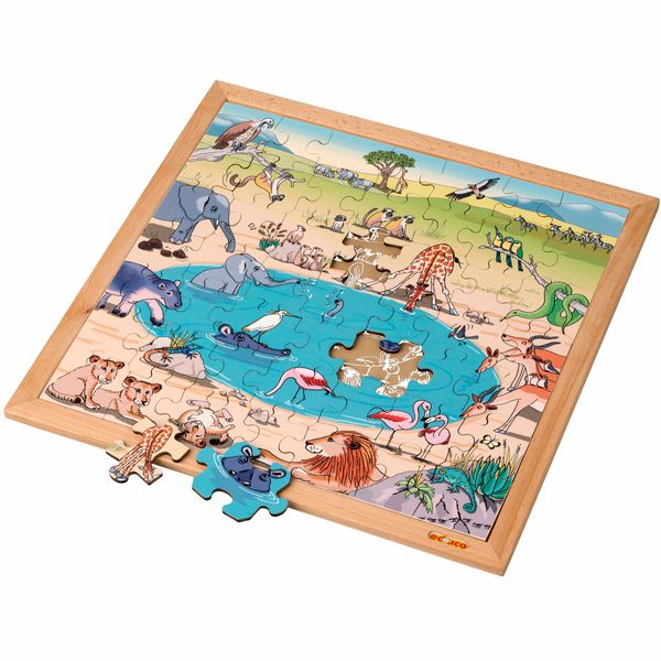 EDUCO Wortschatzpuzzle Savanne, 49 Puzzleteile, ab 4 Jahre