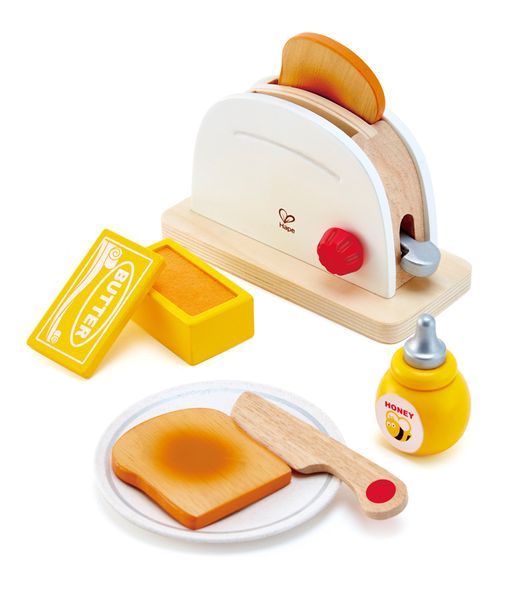 Pop-Up Toaster Set aus Holz, ab 2 Jahre