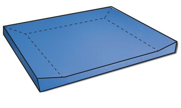 Wickeltischauflage Clara, 3 flache Aufkantung, variable Größe