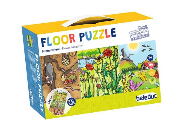 XXL Bodenpuzzle Entdecke die Blumenwiese, ab 3 Jahre