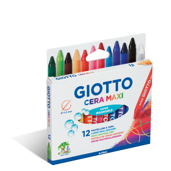 GIOTTO Cera Maxi Wachskreiden, 12 Stück