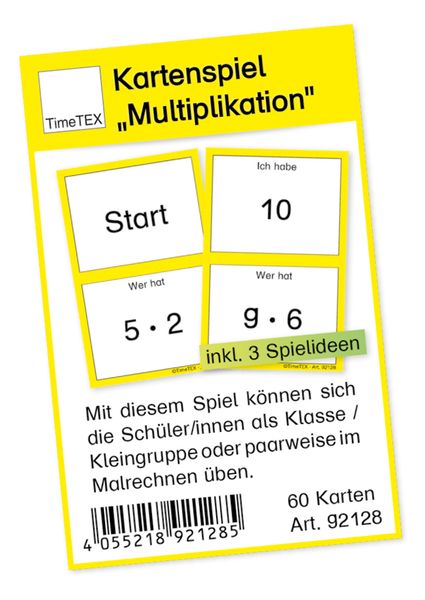 Kartenspiel Multiplikation, 60-tlg.