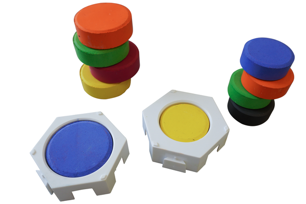 Tempera-Palette hexagonal für 44 mm Blöcke, 12 Stück