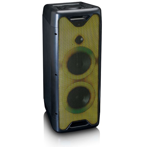 Lenco PA-200BK - PA-Anlage, 100 Watt RMS, Bluetooth®, Frontbeleuchtung, Fernbedienung