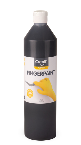 Fingerfarbe schwarz (Creall), 750 ml 