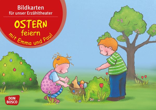 Kamishibai Bildkartenset - Ostern feiern mit Emma und Paul (U3)