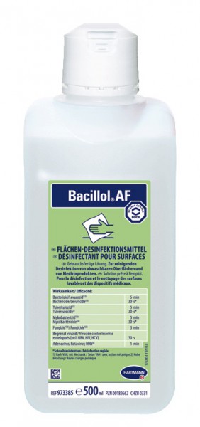 Bode Bacillol® AF Flächendesinfektion, RKI u. VAH zertifiziert, 1x500 ml (auch für die Küche)