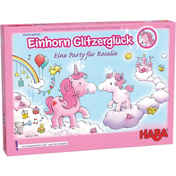 HABA Brettspiel Einhorn Glitzerglück - Eine Party für Rosalie, 2-4 Personen, ab 4 Jahre