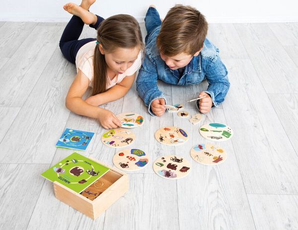 Nawito Puzzle - Tierarten, 9 Puzzles mit je 5 Teilen, ab 4 Jahre