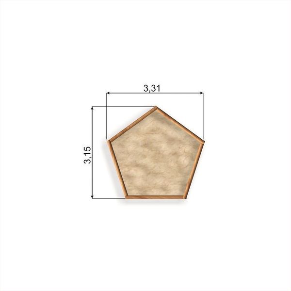 Kiefernholz-Sandkasten "Pentagon"