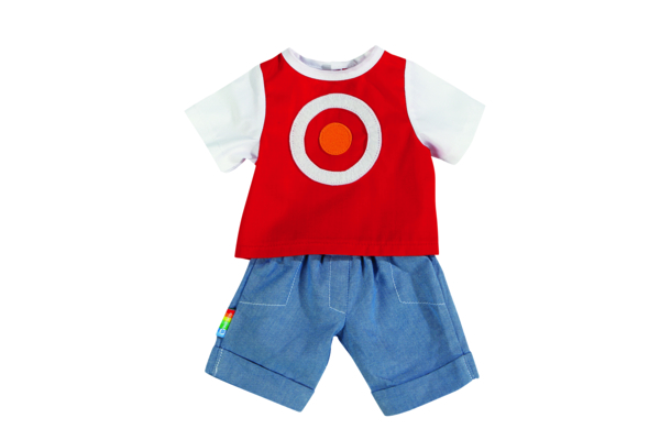 Shorts Set blau für Puppen bis ca. 40 cm Größe