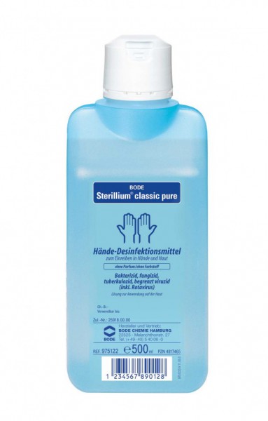 Bode Sterillium® classic pure Händedesinfektion, VAH zert., 500 ml