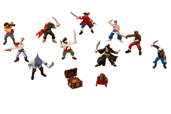 PAPO Minifiguren Piraten und Seeräuber, 12 Figuren, Höhe 4 cm