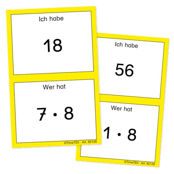 Kartenspiel Multiplikation, 60-tlg.