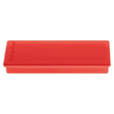 Magnet eckig, 55x22 mm, rot, 10 Stück