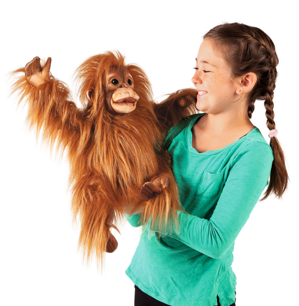 FOLKMANIS Handpuppe Baby Orang-Utan (30 cm)