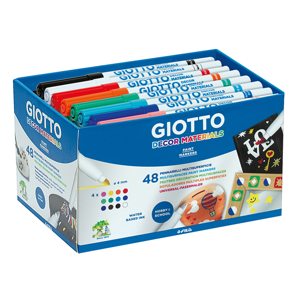 GIOTTO DECOR "Materials" Fasermaler, 48 Stifte