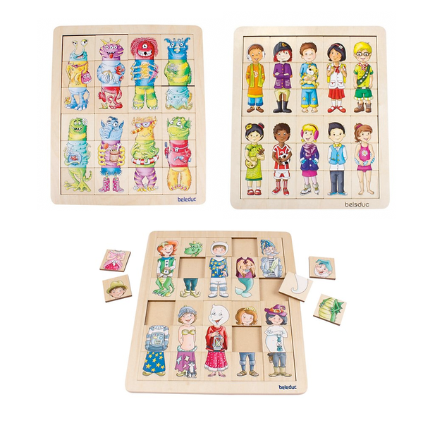 Kiga Set Match & Mix Puzzles, 3-tlg, ab 4 Jahre