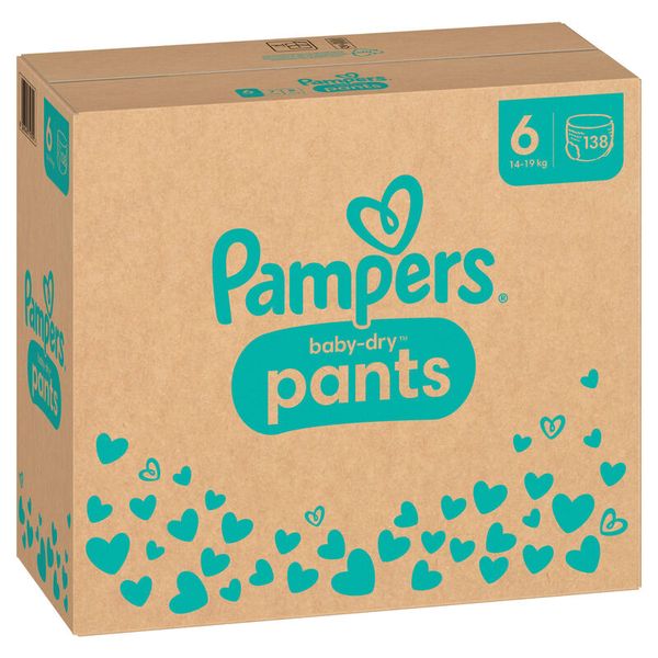 Pampers Baby Dry PANTS Gr. 6 Extra Large (14-19kg), 138 Stk 