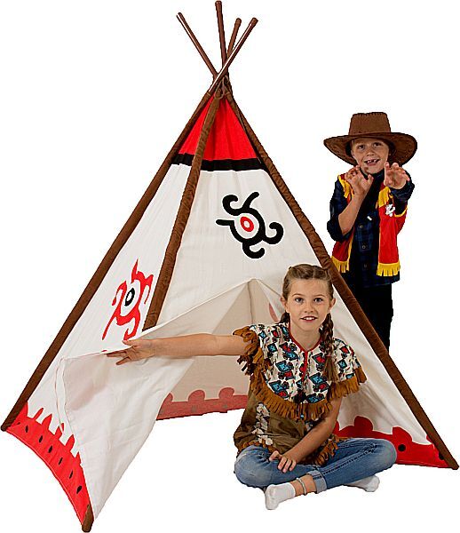 Wigwam / Zelt / Zimmer Tipi, 4 Seiten (120 x 158 cm)