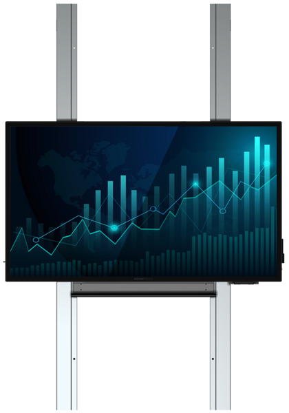 Interaktive Tafel als Pylonensystem ohne Flügel und 86" Touch-Display