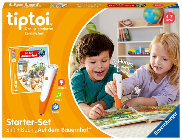 RAVENSBURGER tiptoi® Starter-Set: Stift und Wörter-Bilderbuch "Auf dem Bauernhof", ab 4 Jahre