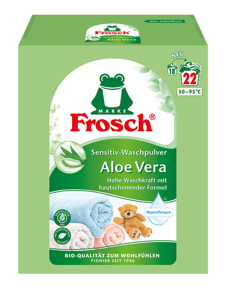 FROSCH Sensitiv-Waschpulver Aloe Vera, 5 x 1.450 g