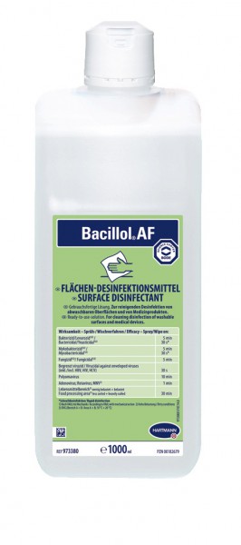 Bode Bacillol® AF Flächendesinfektion, RKI u. VAH zertifiziert, 1x1l (auch für die Küche)