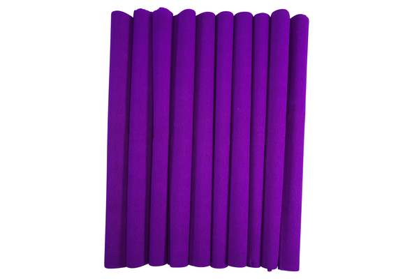 Bastelkrepp Einzelfarbe 50 x 250 cm, 10 Rollen (Farbe wählbar)