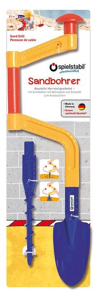 Spielstabil 2 in 1 Sandbohrer, inkl. Schaufel und Bohrschraube, ab 2,5 Jahre