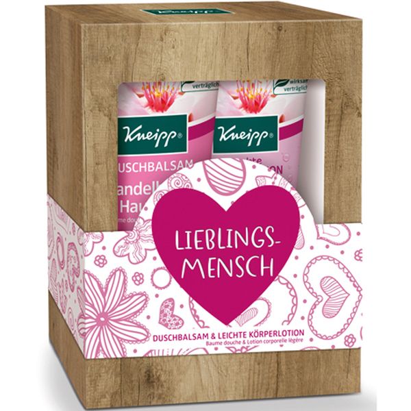 Geschenk-Set Kneipp Lieblingsmensch - Duschbalsam und leichte Körperlotion, 2 x 200 ml