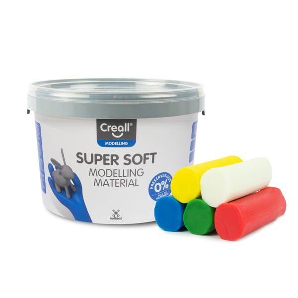 Creall Super Soft Knete farbig sortiert, 1.750 g