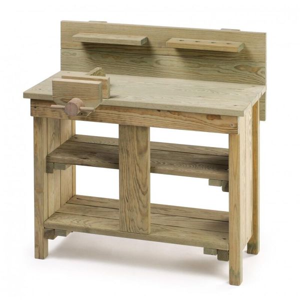 ERZI Outdoor Werkbank aus Holz, BxTxH: 70 x 39,5 x 72,3 cm