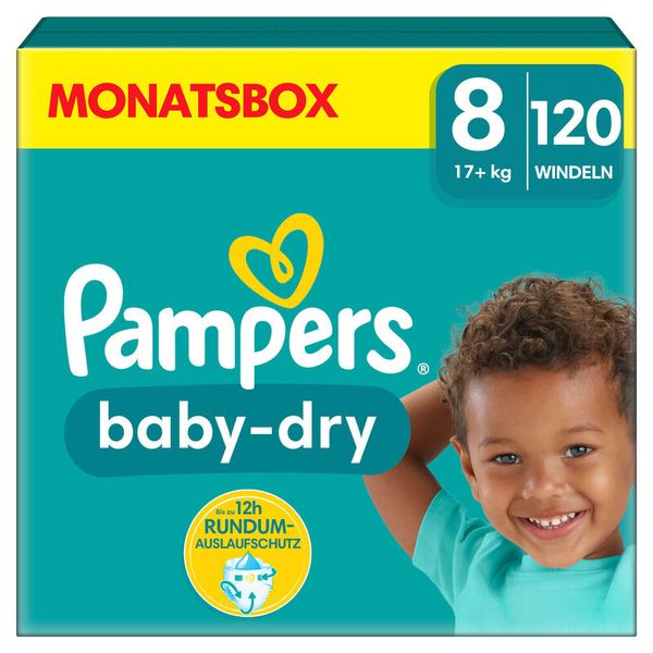 Pampers Baby Dry Gr. 8 Extra Large (+17 kg), 120 Stk.