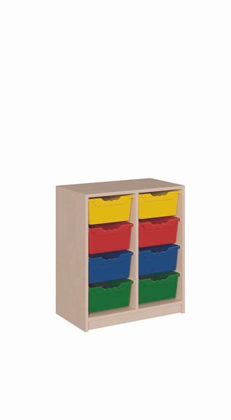 Schrank mit 8 hohen ErgoTray Boxen Maße (BxHxT): 70,5 x 80 x 40 cm