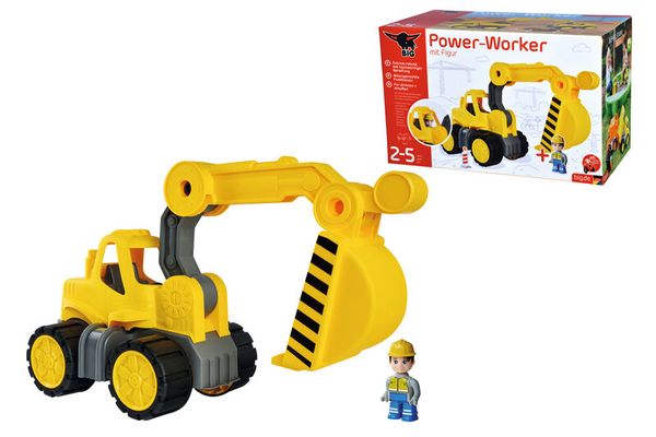 BIG Power-Worker Original Bagger + Figur,  67 x 20 x 24 cm, ab 2 Jahre