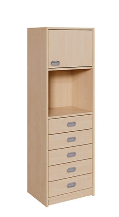 Schrank mit Schüben und Türen, Höhe 160 cm