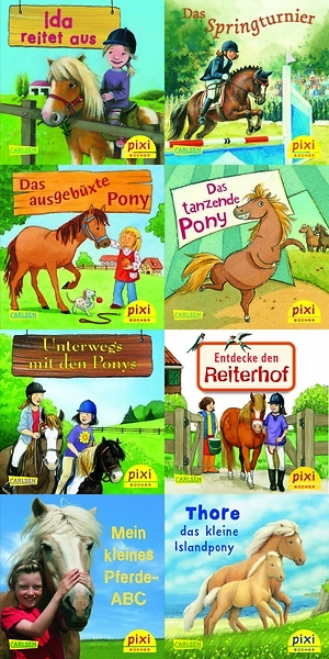 Pixi-Set Pferde und Ponys, 8 Stück