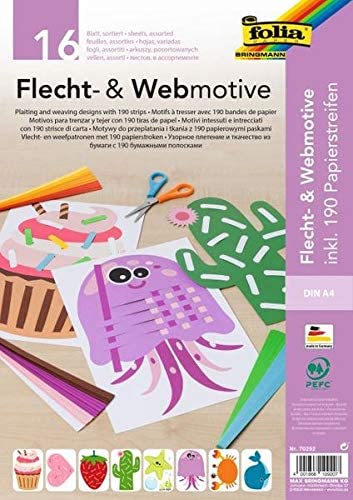 Flecht- & Webmotive Set, DIN A4, 16 Blatt, sortiert