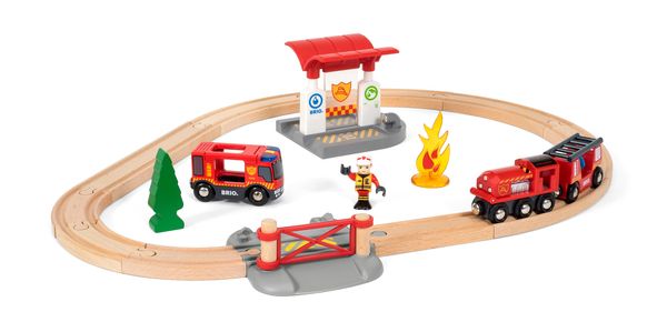 BRIO Bahn Feuerwehr Set (18 Teile), ab 3 Jahre