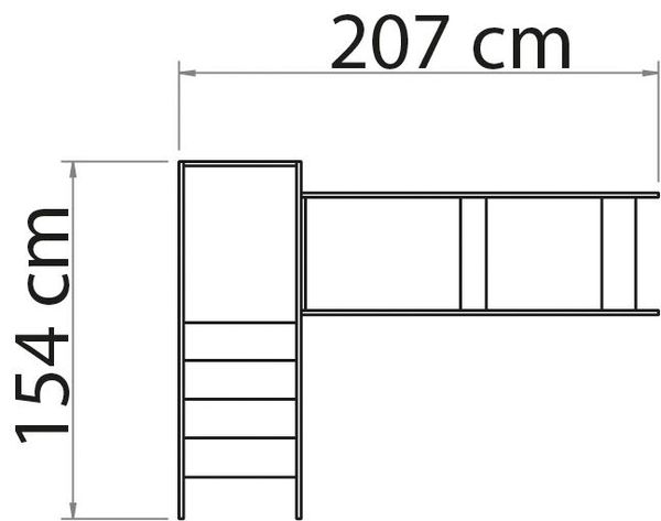 Modulares Spielpodest mit Treppenaufstieg & Rutsche, 2-teilig, ab 18 Monate, 10 Jahre Garantie