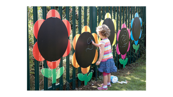 Blumen-Tafeln für In- und Outdoor, 5er-Set