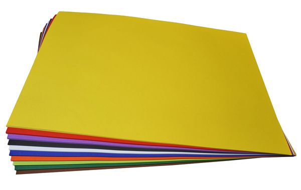 Bastelkarton, 220g/qm, 50 x 70 cm, 300 Bogen in 12 Farben gemischt 