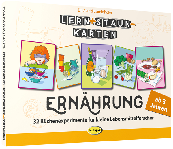 Lern+Staun-Karten: Ernährung - 32 Küchenexperimente für kleine Lebensmittelforscher