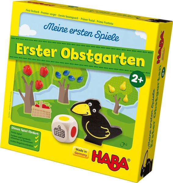 HABA Würfelspiel Erster Obstgarten, 1 - 4 Personen, ab 2 Jahre, Spieldauer 10 Minuten