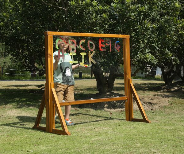 Outdoor Maltafel, transparent, inkl. 4 Standfüße