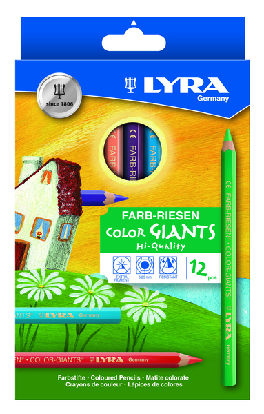 LYRA Farb-Riese® Kartonetui K12 basic, 12 verschiedene Farben