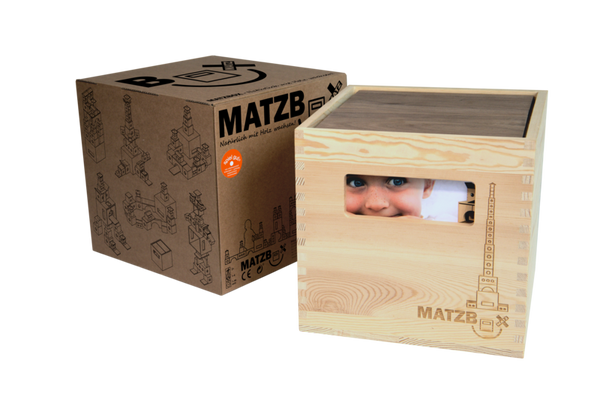 MATZBOX, kreative Spielbox mit 36 Teilen, Holz, ab 2 Jahre